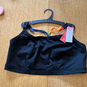 Livi no wire sports bra. Rainbow back.